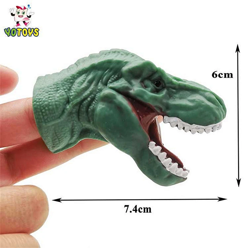 Soft PVC Plastic Rubber 3D Animal Figure Dinosaur Shark Finger Hand Puppets Toys for Boys children