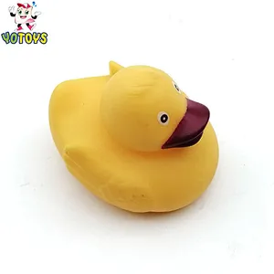 Wholesale Plastic Squeaky Squirt Animal Rubber Yellow Duck Baby Water Bath Toys for Kids