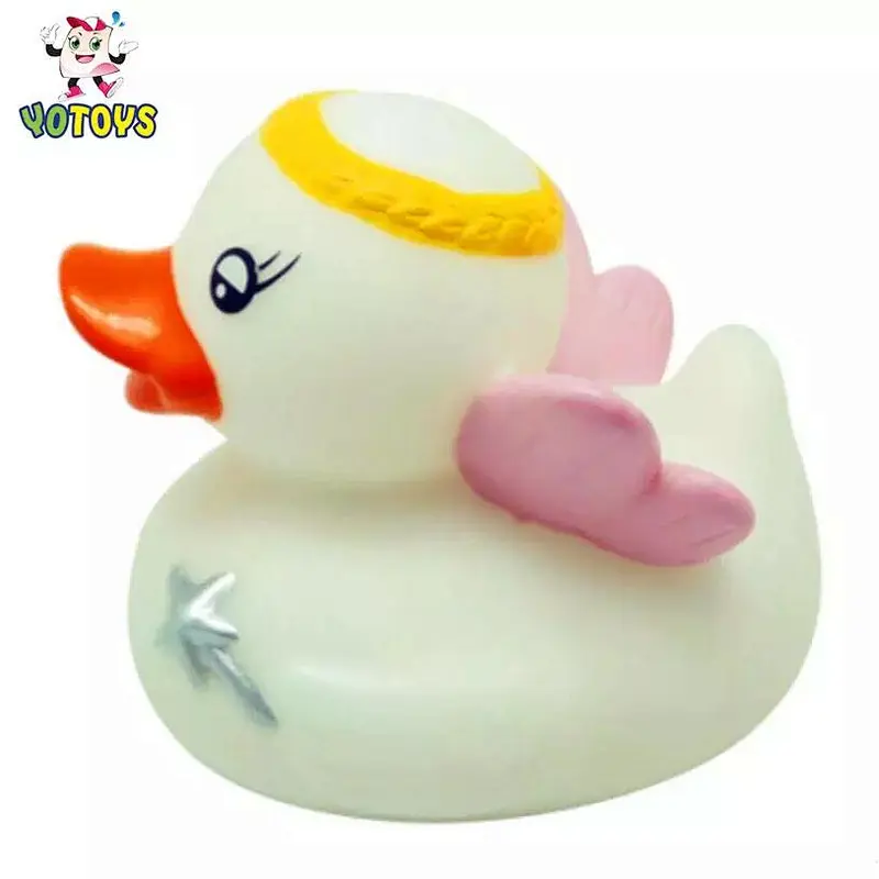 Little Princess Rubber Duck pink ducky with Crown squeak squirt light up baby Bath Toys for baby girl