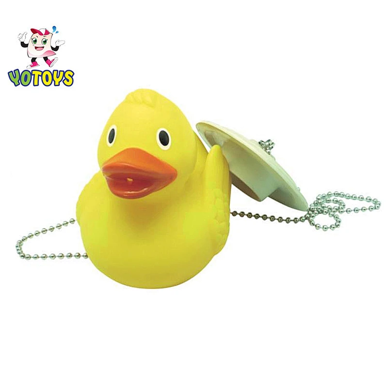 China Manufacturer Plastic Yellow Rubber Duck Ducky Floating Bathtub Toys Plug Shower Water Stopper