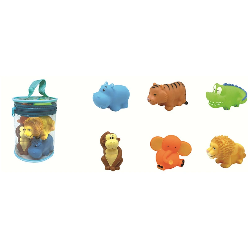 2021 Novelty Custom Mini Elephant Jungle Animal Figure Squirting Bathing Toys for Baby Children Boys