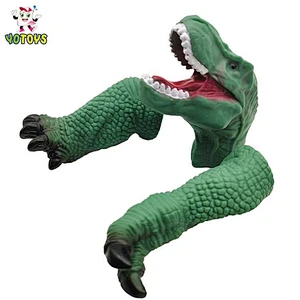 Soft PVC Plastic Rubber 3D Animal Figure Dinosaur Shark Finger Hand Puppets Toys for Boys children