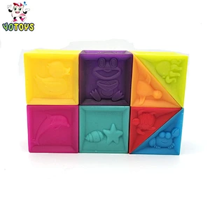 China Wholesales Soft Plastic Rubber Building Blocks Animal Digit Educational Toys Set for Children