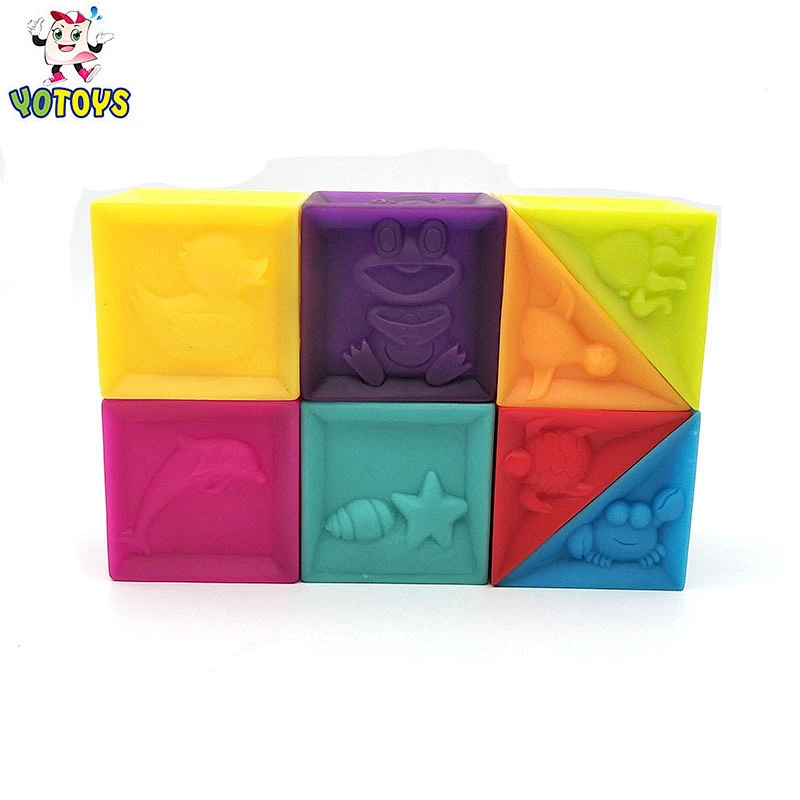 China Wholesales Soft Plastic Rubber Building Blocks Animal Digit Educational Toys Set for Children