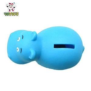 Colorful Hippo plastic money box piggy bank for kids