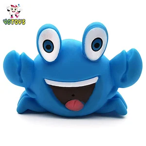 Top Quality Children Custom Design Pvc Plastic Toy Rubber Crab Animal Squeaky Bath Toys for Kids