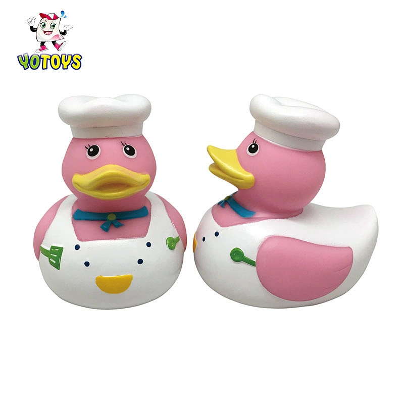 Custom Lovely Duckies PVC Vinyl Squeaky Baby Rubber character Duck Bathroom bath toys for Kids Children