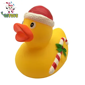 Custom Wholesale Plastic Baby Vinyl Rubber Easter Yellow Duck Christmas Gifts bath Toys for Babies Kids