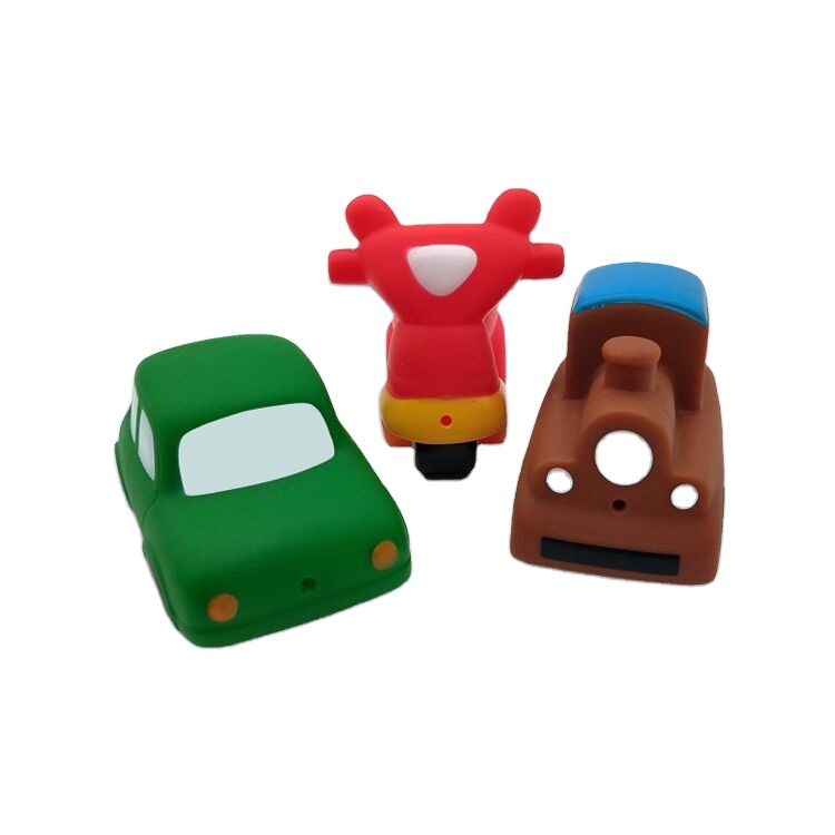 2022 Car Vehicle Small Ship Train Airplane Vinyl Soft Plastic Squirting Baby Bath Toys for Kids Child