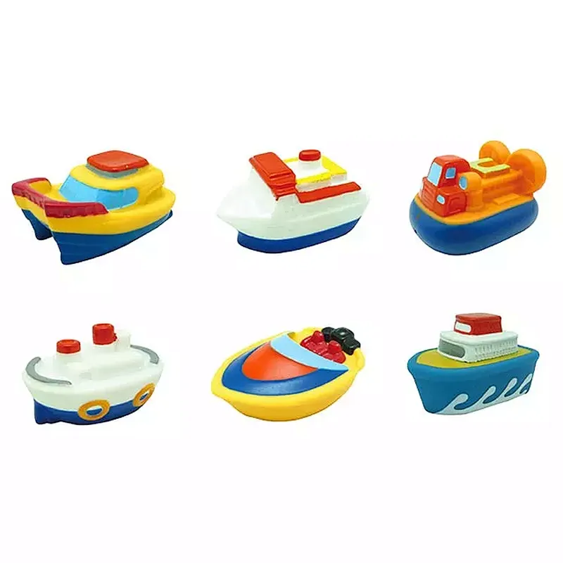 Hot selling boat custom design plastic toy pvc bath ship squirting water spray bath toy set for kids