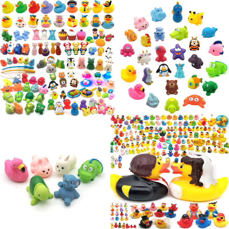 Cartoon Child Rubber Bath Toy Animal Toddler Baby Bathtub Squirter No Hole Mold Free Bathroom Shower Sea Animal Bath Toy