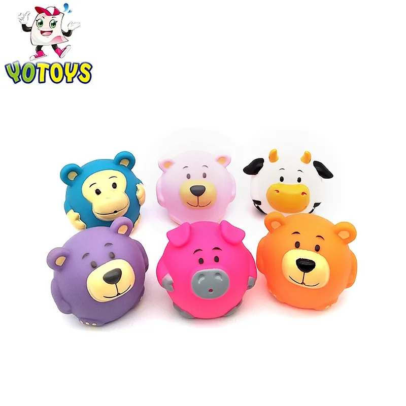 rubber cute animal lion penguin cow squirting spray water round shape bath tub toys for baby kids