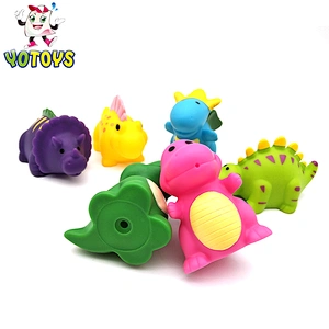 Eco Friendly plastic dinosaur set Baby Bath Time Fun dinosaur toys set pvc squirter toys for children for boys
