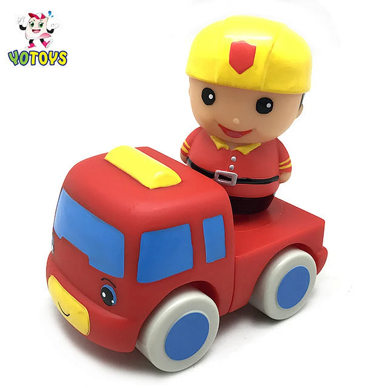 Top Quality Fire Engines and Firefighters Toys Pvc Plastic Car Educational Toys for Kids Baby Boys