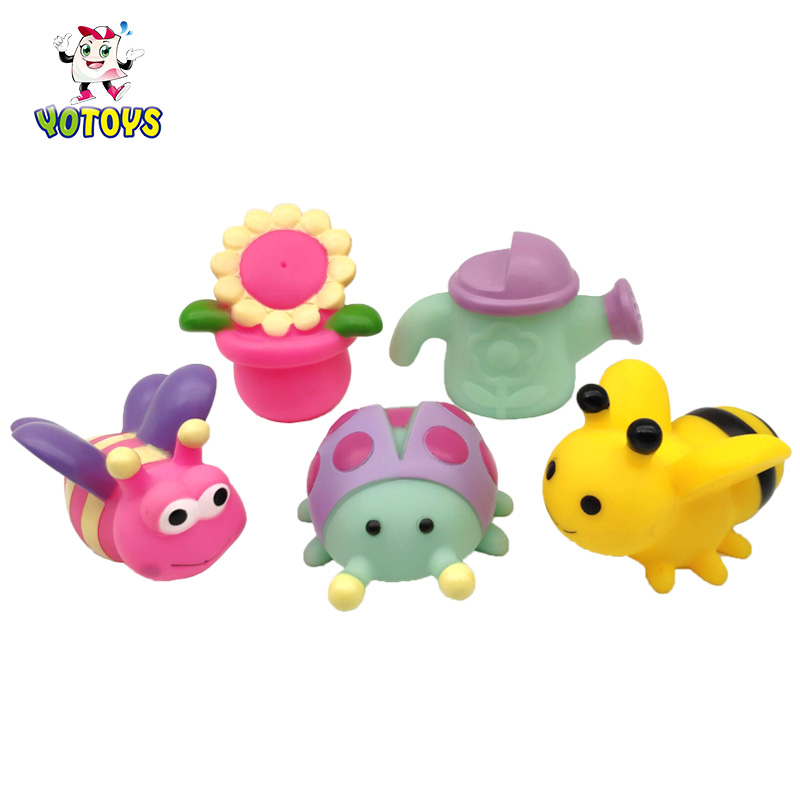 water squirt bath toys Wholesale Vinyl Garden toys manufacturers Flower butterfly bee for children