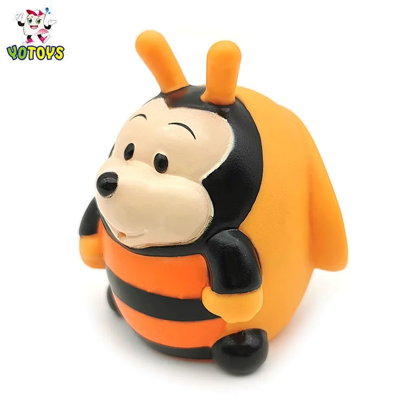 Baby Soft Animal Round Bear Cow Monkey Pig Penguin 6pcs Shape Squirtes Bath Toys for Kids