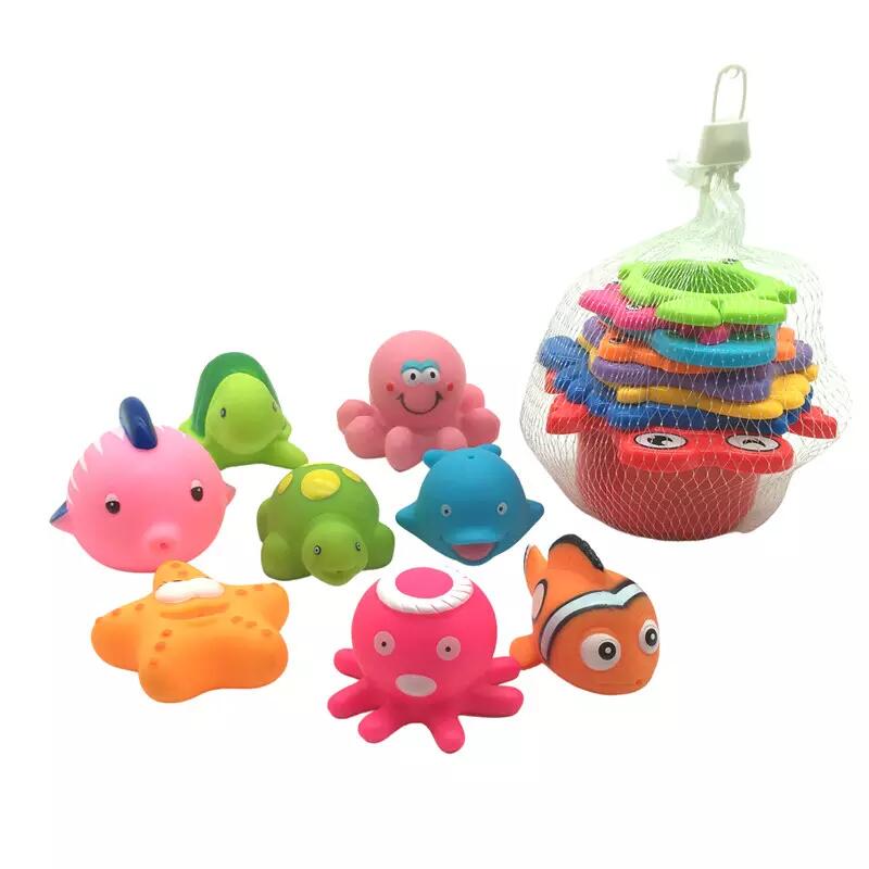 Dongguan Plastic Vinyl Animal Stacking Cup Baby Educational Learning Bath Toys for Toddler Infant Kid