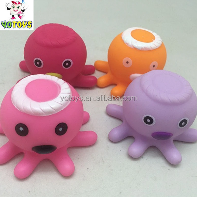 Bath Toy Spray Water Squeeze Play Octopus Float Rotate With Fountain Toys