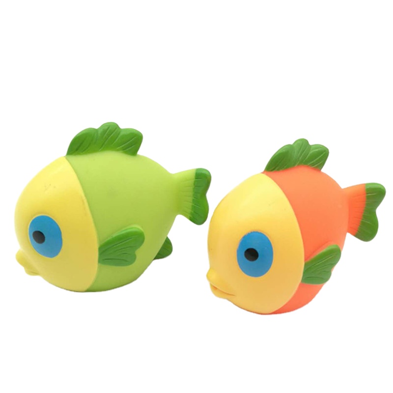 Manufacturer Water squirter small plastic rubber sea animal fish clownfish bath toy for baby bath time fun