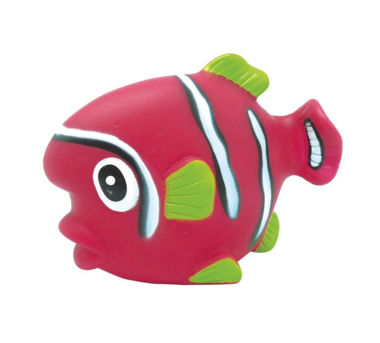 Floating Pink striped fish squirter Clown Fish toys Cartoon pvc bathing toys for toddlers