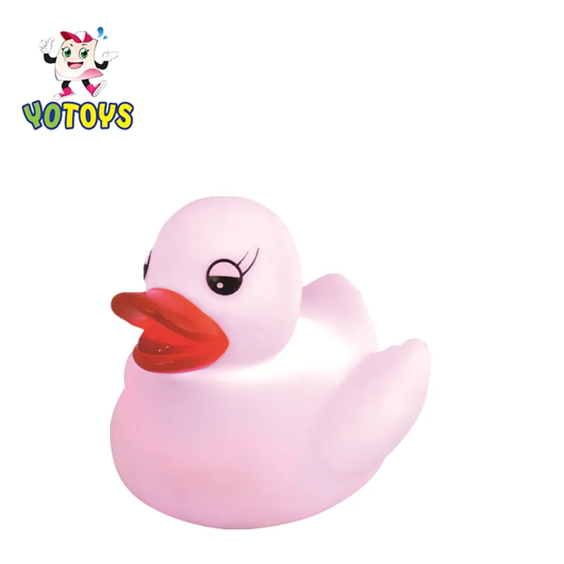 Juguetes Waterproof Floating Flash Custom Pvc Rubber Duck Glow Led Light Up Bath Toy for Babies