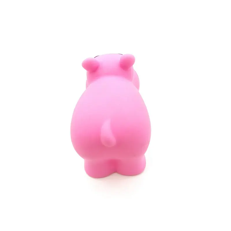 Lovely pink mini hippo toys,factory wholesale logo printed animal bath toy