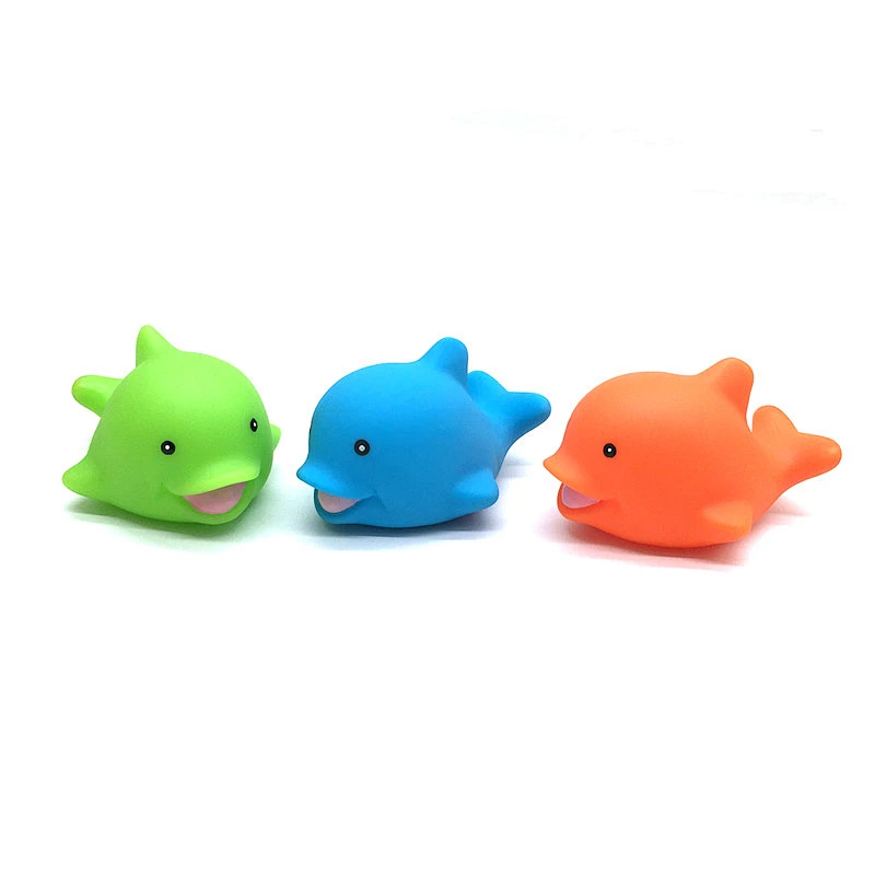 China Wholesale New Vinyl Rubber sea animal Whale dolphin Shark fish baby bath water swimming Toy