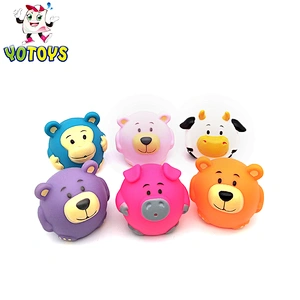 Colorful Cute Baby Mini Rubber Teddy Pig Penguin Animals Water Squirting Bath Toy for Kids Infant