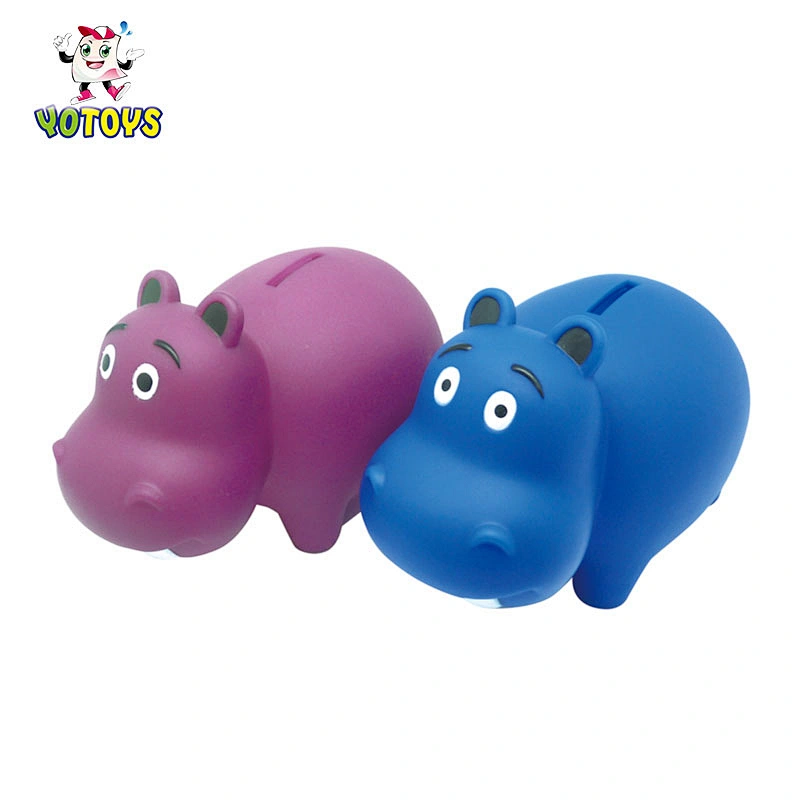 Eco Friendly Soft Pvc Hippo Teddy Bear Piggy Sheep Box Bank Animal Money Bank Slot Toys for Babies