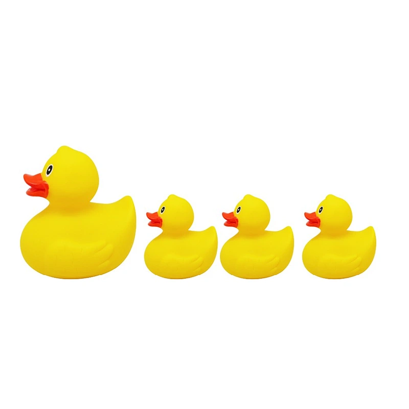Factory Bulk Top Quality Plastic Yellow Rubber Ducky Family Toys Set Baby Bath Duck for Kids