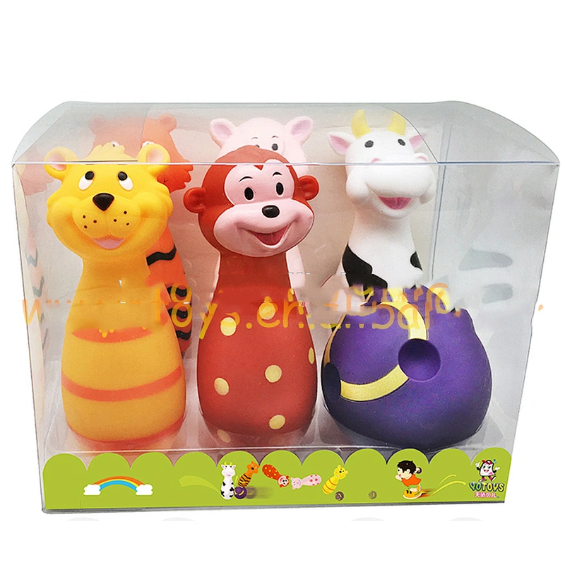 Soft Pvc Plastic Cartoon Baby Bowling Ball Indoor Games Educational Animals Toys Set for Kids Gift