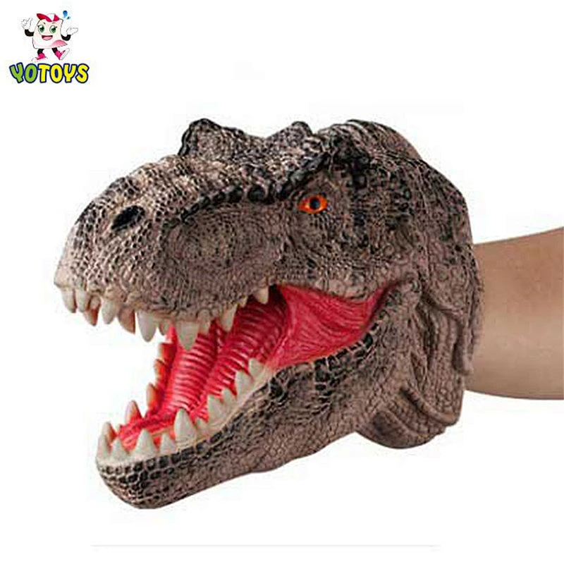 Soft PVC Plastic Rubber 3D Animal Figure Dinosaur Shark Hand Puppets Toys for Boys children baby
