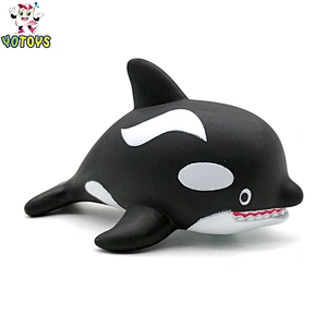 2021 Black shark Sea Animal Bathtub Product Vinyl Plastic squirting baby water swim bath Toy for Kids