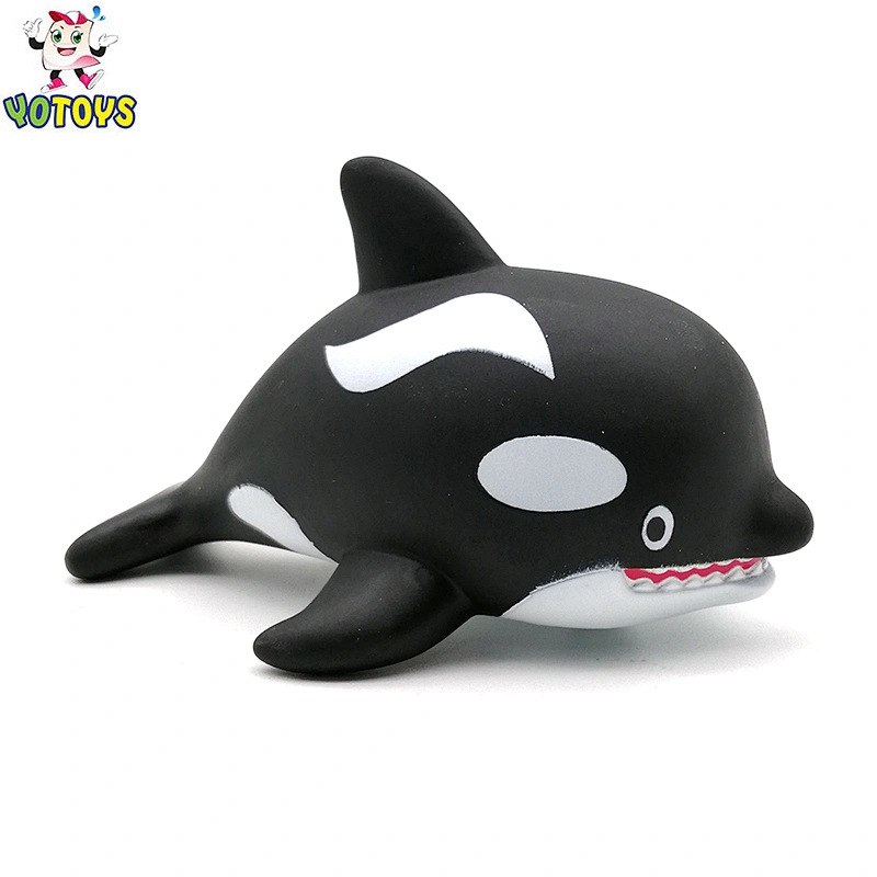 2021 Black shark Sea Animal Bathtub Product Vinyl Plastic squirting baby water swim bath Toy for Kids