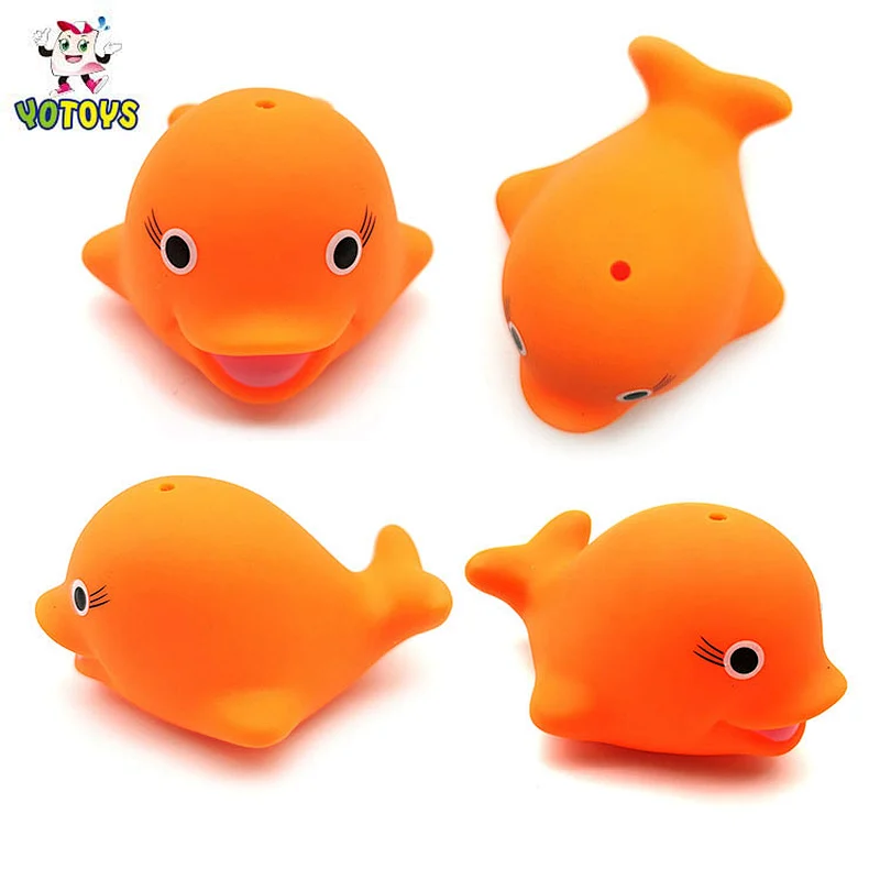 Dongguan Manufacturer Wholesale rubber Ocean Sea Animal Dolphin Plastic Baby Bath Toys for Kids Child