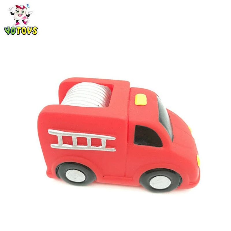 Factory Soft Plastic Mini Toy Rubber Transportation Tool Car Vehicle Squirt Bath Toy for Boy Kids Gift