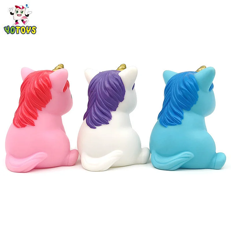 New design cute  PVC Animal Bath Toy factory Audit Children toys Unicorn Toys for babies