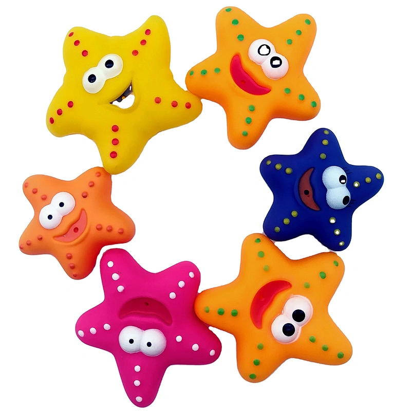 China Factory Pvc Plastic Sea Star Animal Bulk Plastic Squirting Bath Toys for New Born Babies Gifts