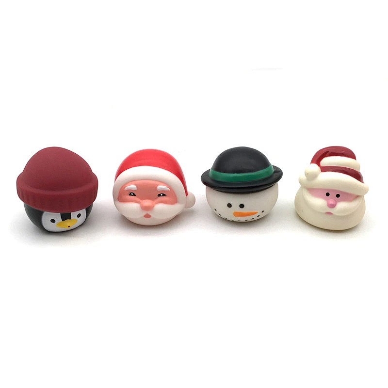New decorative accessories Santa Claus reindeer plastic rubber bath toys Christmas gift for kids baby