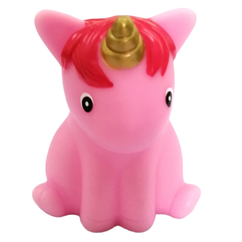 Phthalate Free Vinyl Soft Pvc Animal Unicorn Squeaky Squirt Fountain Baby Bath Time Toys for Kids