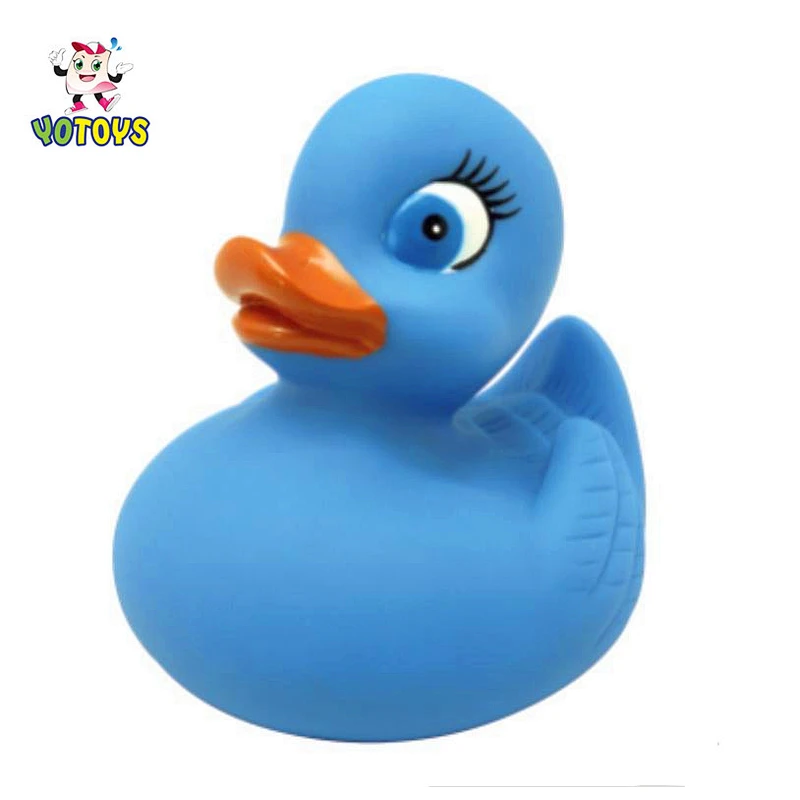 Custom OEM Promotional  Green Rubber Duck with Logo Squeaky baby Bath Toy for children toodler