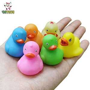 mini pato borracha Summer Shower Time Play Toy Mini Plastic Rubber Duck Animal Baby Bath Toy Set for Kids