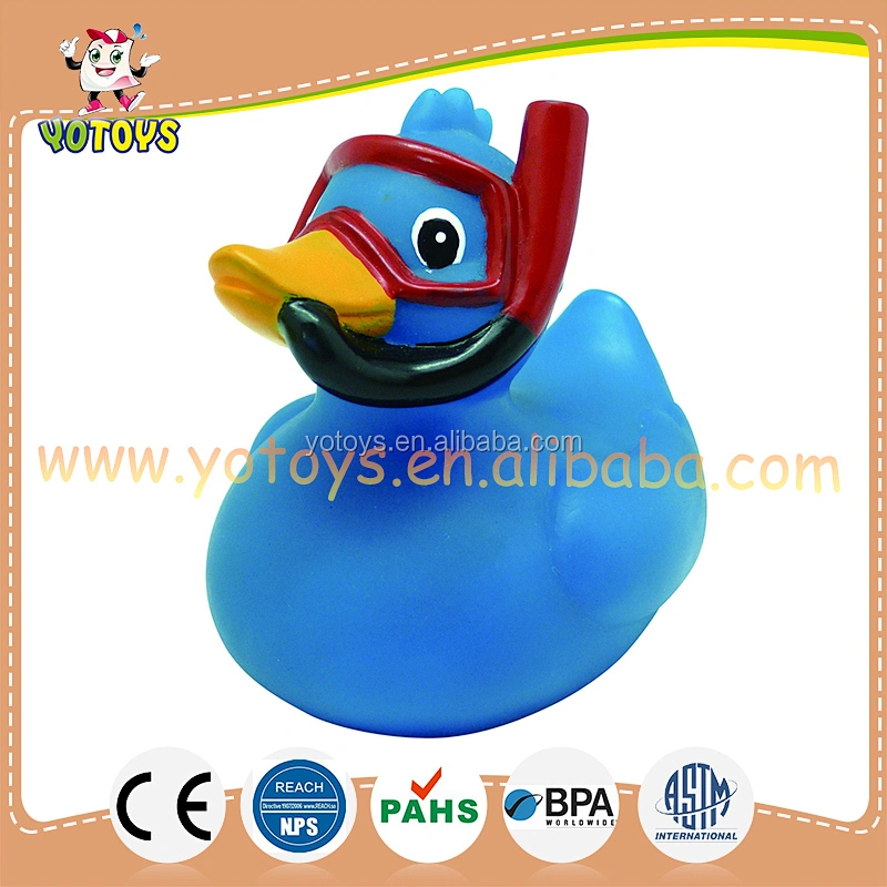 2016 non toxic plaStic PVC rose red rubber duck with sunglasses