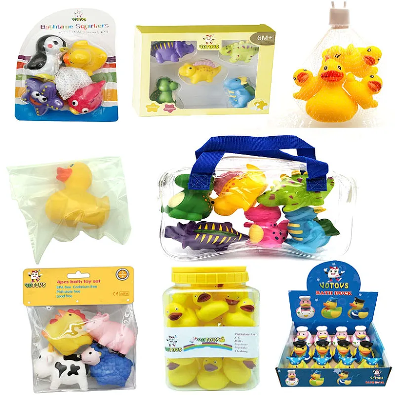 Promotional Custom Plastic Animal Bath Fun Toys  Rubber Animals Baby Bath Toys kids Toys