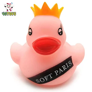 Eco-friendly Plastic Function Changeable Princess Rubber Duck Light up Toy LED bath toys for kids