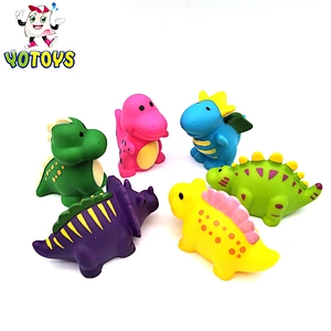 Wholesales Top Quality Rubber Animal Plastic Soft Vinyl Dinosaur Squirting Bath Toy Set for Kids