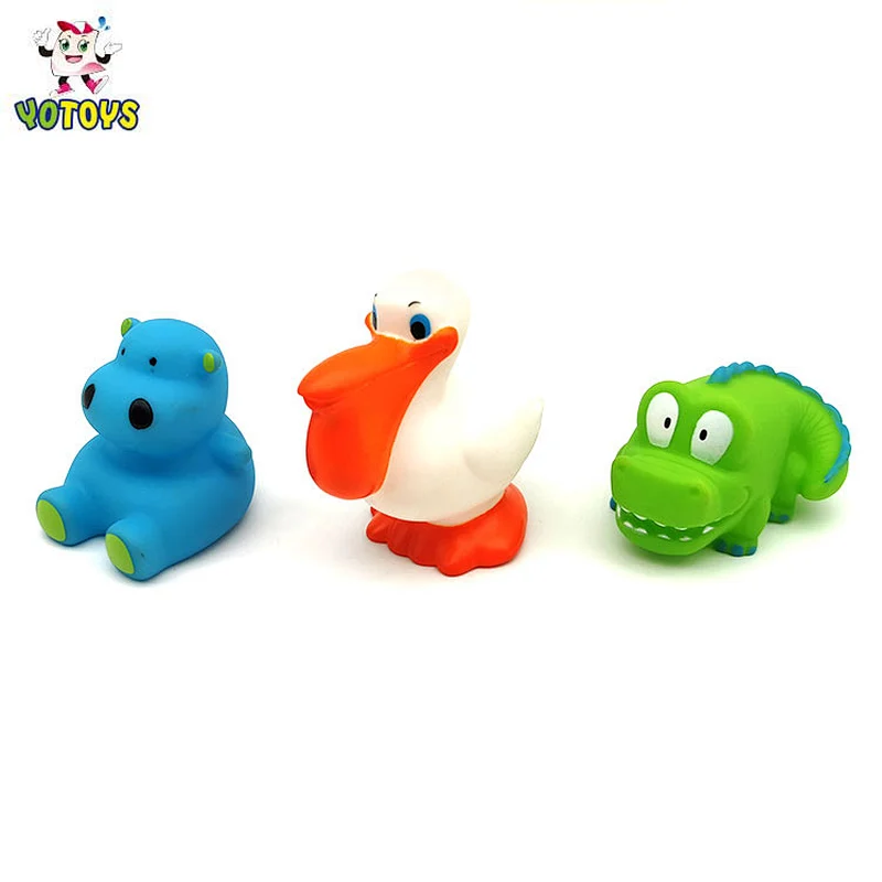 kids forest animals plastic jungle toys set water squirt animals for swimming pool