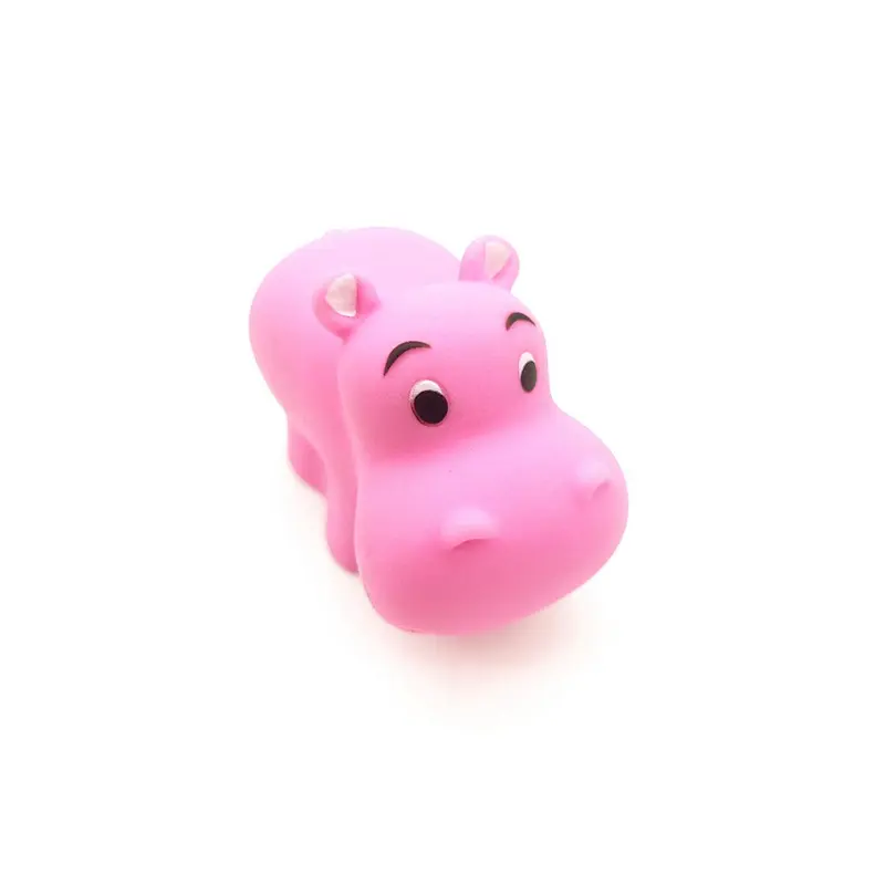 Lovely pink mini hippo toys,factory wholesale logo printed animal bath toy
