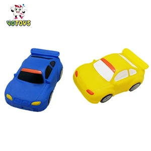 Factory Soft Plastic Mini Toy Rubber Transportation Tool Car Vehicle Squirt Bath Toy for Boy Kids Gift