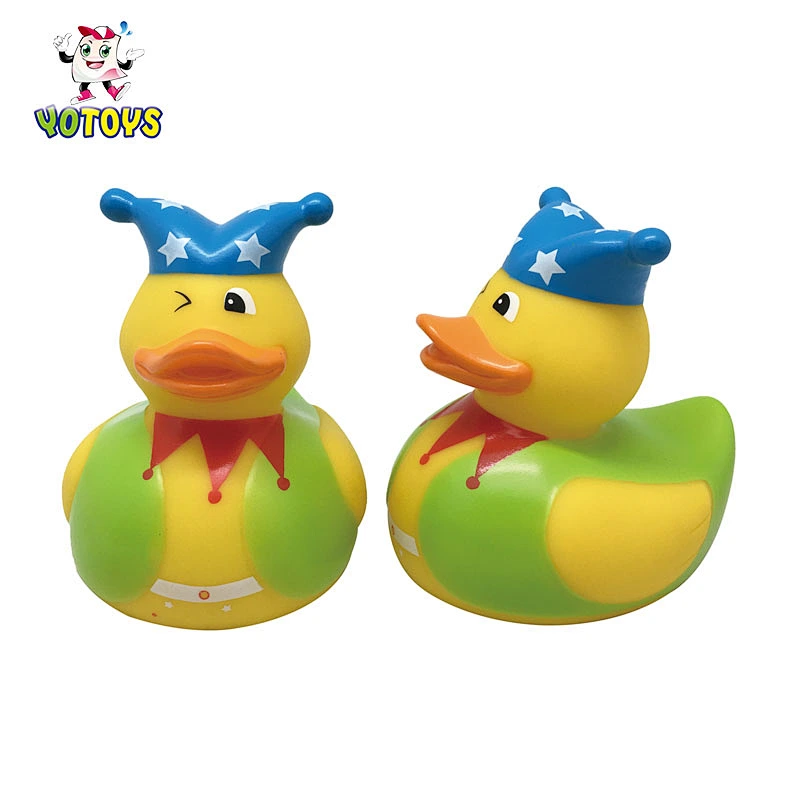Custom Lovely Duckies PVC Vinyl Squeaky Baby Rubber character Duck Bathroom bath toys for Kids Children